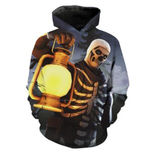 Fortnite  Skull Trooper Hoodies -  Light Yellow Pullover Hoodie