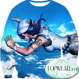 Fortnite Sweatshirts - Battle Royale Landing Gameplay 3D Sweatshirt