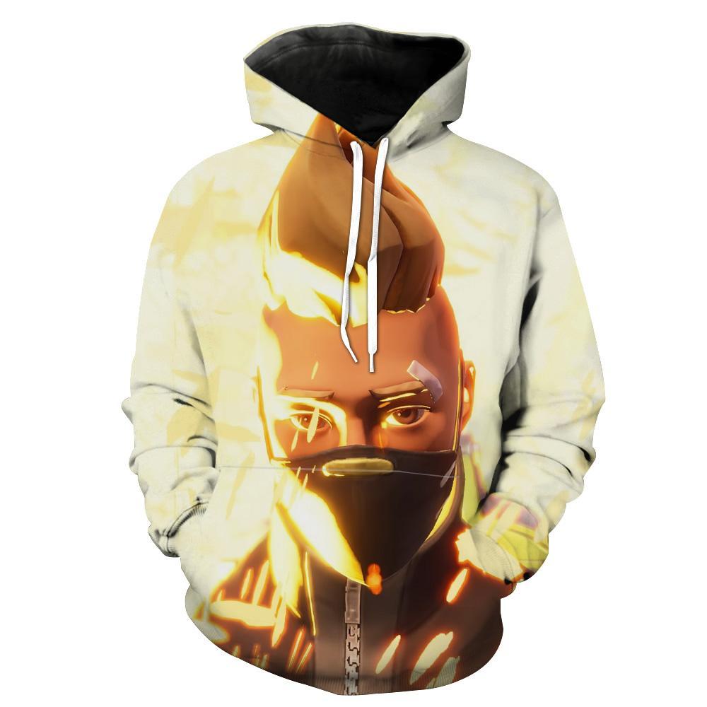 Fortnite Unmasked Drift Hoodies - Masked White Pullover Hoodie
