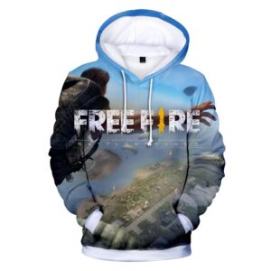 Free Fire Hoodies - Free Fire Game Series Soldier Parachuting Battle Royale 3D Hoodie