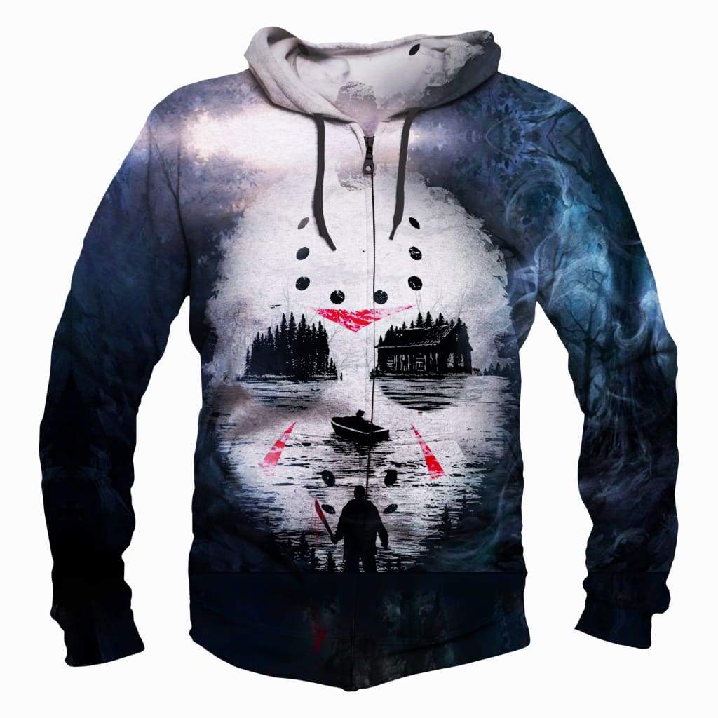Friday the 13th Hoodies - Pullover Black Hoodie - Image 2