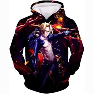 Fullmetal Alchemist Hoodies 3D Printed Pullovers Casual Pouch Pocket Drawstring Hoodies