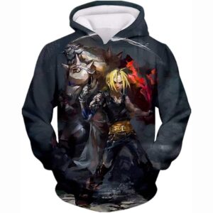 Fullmetal Alchemist Hoodies 3D Printed Pullovers Casual Pouch Pocket Drawstring Hoodies
