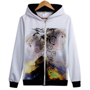 Fullmetal Alchemist Hoodies - Zip Up Anime Custom Hoodie