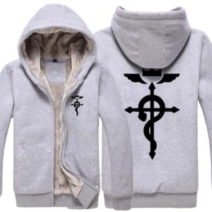 Fullmetal Alchemist Hoodies - Zip Up Anime Thicken Warm Hoodie Coat