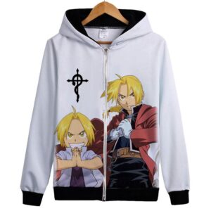Fullmetal Alchemist Hoodies - Zip Up Edward Elric Coat Hoodie