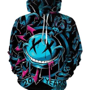 Funny Blink 182 Hoodies - Pullover Demon Black 3D Hoodie
