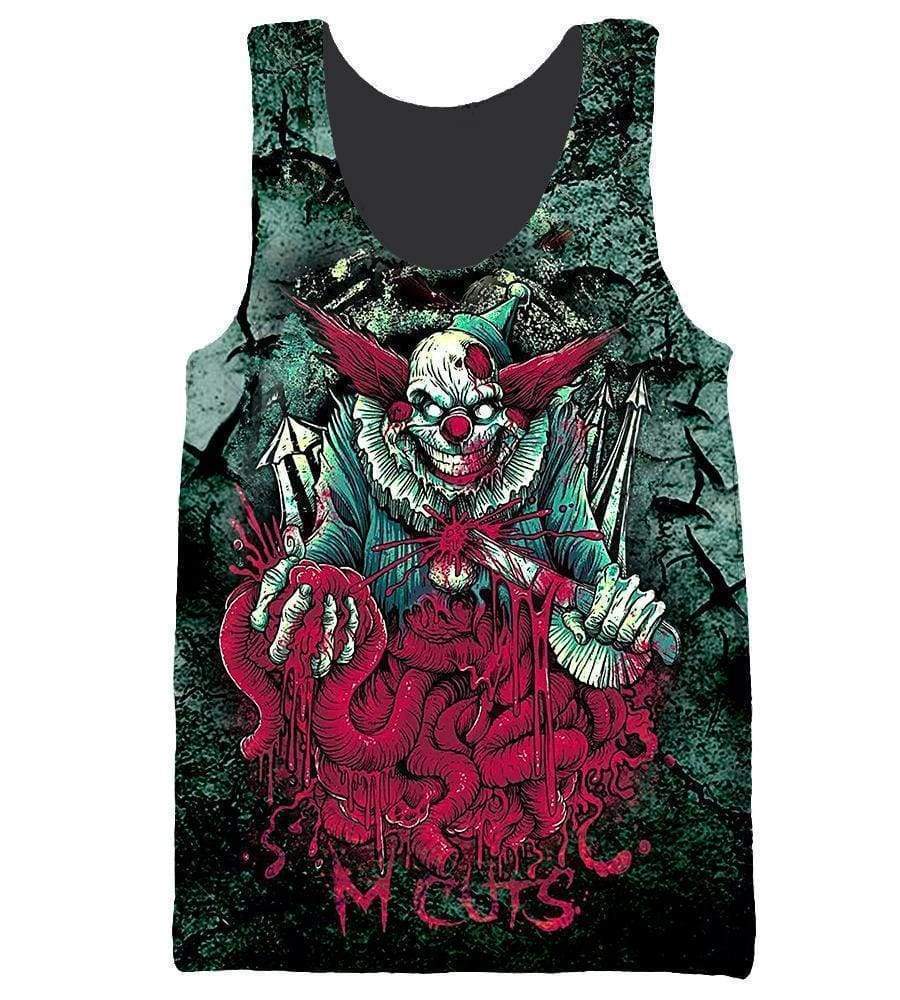 Funny Clown Hoodies - Pullover Evil Nausea Black Hoodie - Image 5