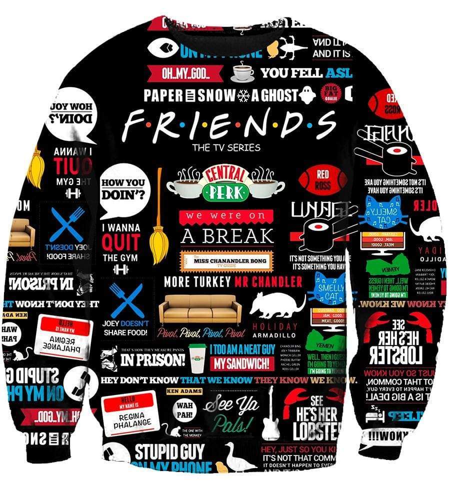 Funny Friends Hoodies - Pullove Black Hoodie - Image 3