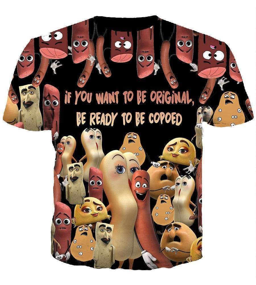 Funny Sausage Party Hoodies - Pullover Black Hoodie - Image 4