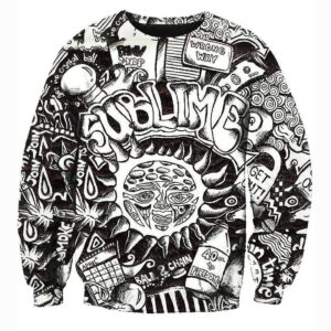 Funny Sublime Sweatshirts - Black And White The Sun Shines Sweatshirt