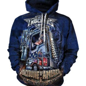Funny Truck Driver Hoodies - Pullover Blue Hoodie