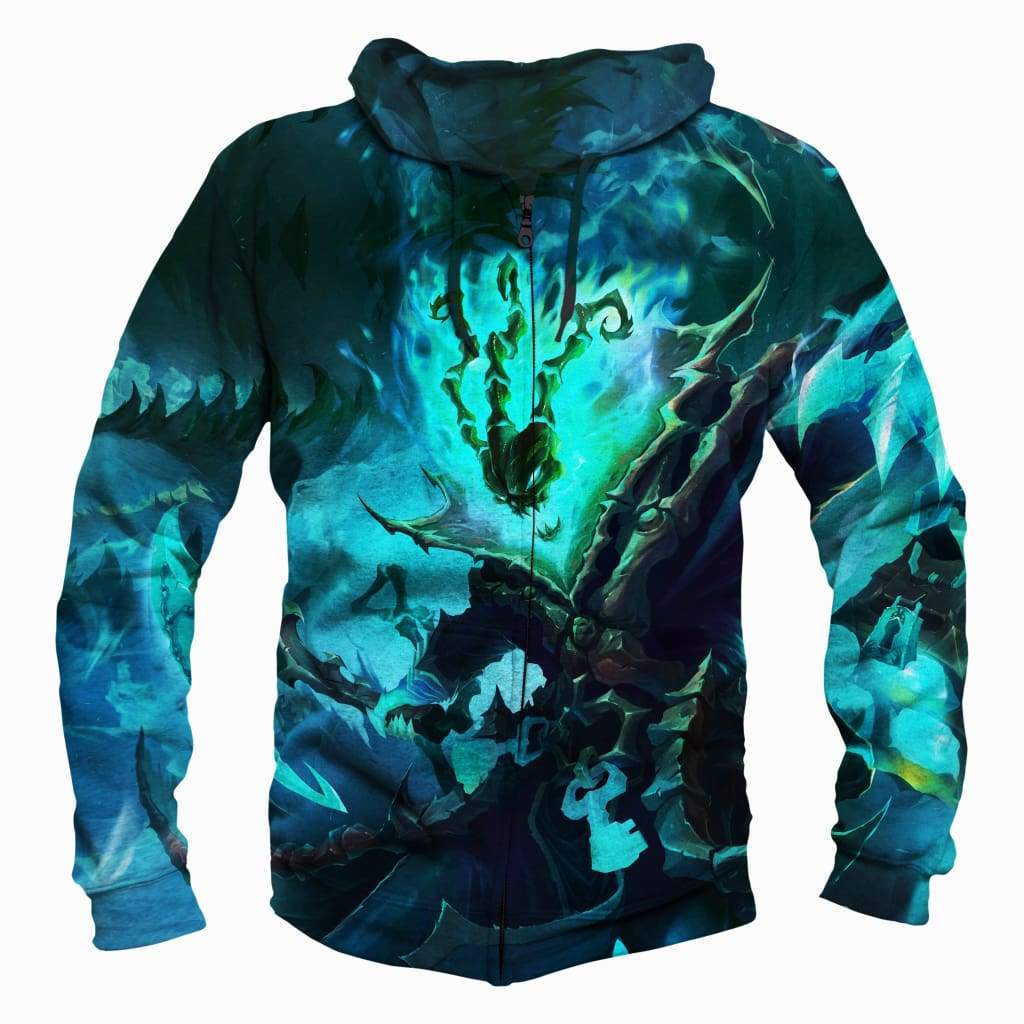 League Of Legend Thresh Hoodies - Pullover Black Hoodie - Image 2