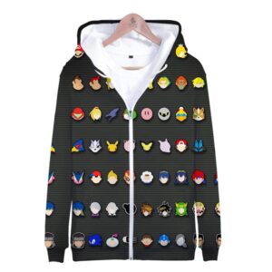 Games Super Mario Hoodies - Super Smash Bros 3D Hoodie Outerwear