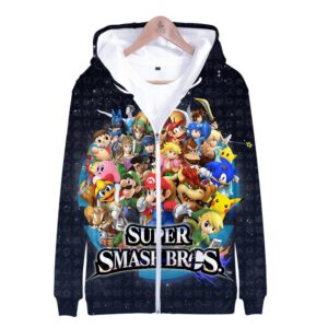 Games Super Mario Hoodies - Super Smash Bros 3D Hoodie Outerwear