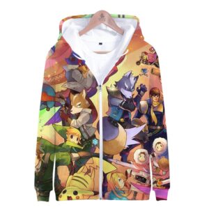 Games Super Mario Hoodies - Super Smash Bros 3D Hoodie Outerwear
