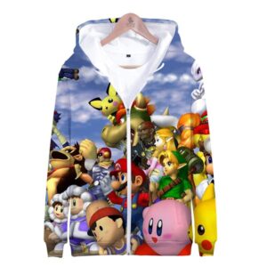 Games Super Mario Hoodies - Super Smash Bros 3D Hoodie Outerwear