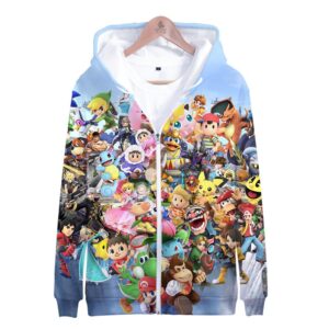 Games Super Mario Hoodies - Super Smash Bros 3D Hoodie Outerwear