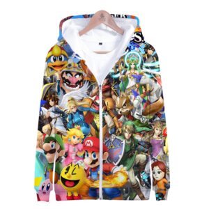 Games Super Mario Hoodies - Super Smash Bros 3D Hoodie Outerwear