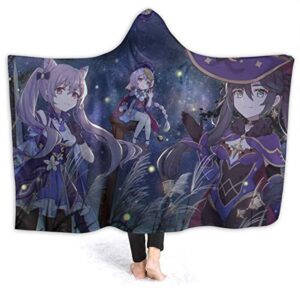 Genshin ImPact Hooded Blanket - Cozy Thick Hooded Blanket