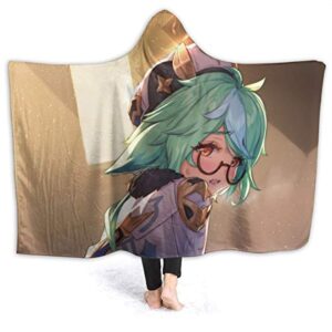 Genshin ImPact Hooded Blanket - Sucrose Cozy Thick Hooded Blanket