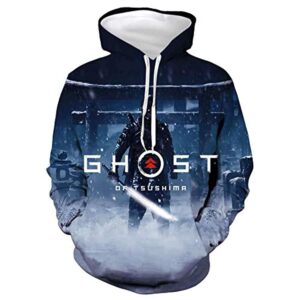 Ghost of Tsushima Hoodies - Jin Sakai 3D Hooded Pullover Jumper