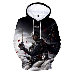 Ghost of Tsushima Hoodies - Jin Sakai 3D Hooded Pullover Jumper