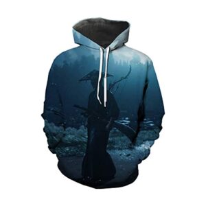 Ghost of Tsushima Hoodies - Jin Sakai 3D Hooded Pullover Jumper