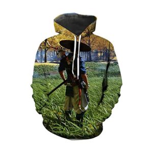 Ghost of Tsushima Hoodies - Jin Sakai 3D Hooded Pullover Jumper