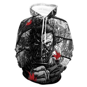 Ghost of Tsushima Hoodies - Jin Sakai 3D Hooded Pullover Jumper