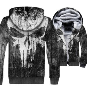 Ghost Rider Jackets - Ghost Rider Series Devil Skull Punisher Icon Super Cool 3D Fleece Jacket