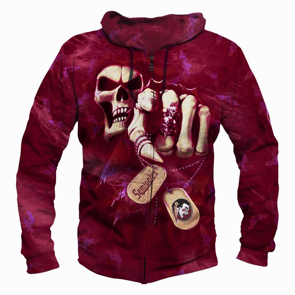 God Florida State Seminoles Hoodies - Pullover Red Hoodie - Image 3