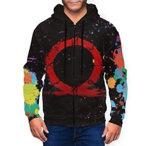 God of War Hoodie - 3D Print Hooded Zip Up Sweatshirt