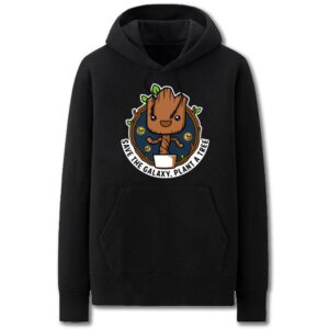 Guardians of the Galaxy Hoodies - Solid Color Groot Cartoon Style Super Cute Fleece Hoodie