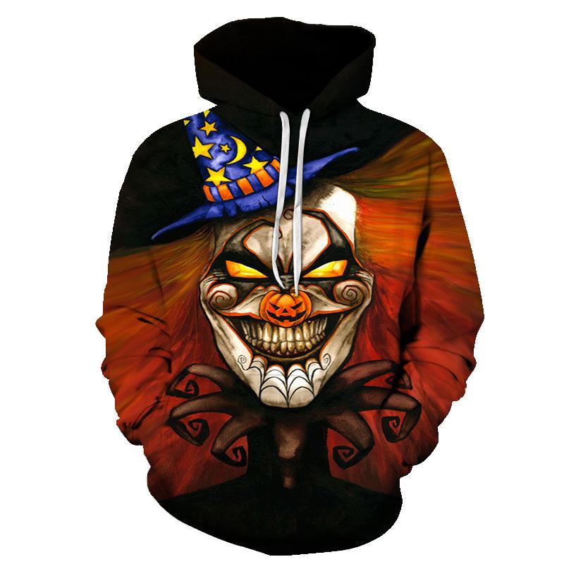 Halloween Blue Hat Devil 3D Printed Hoodie