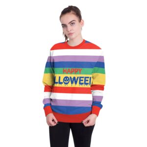 Halloween colored round neck Sweater