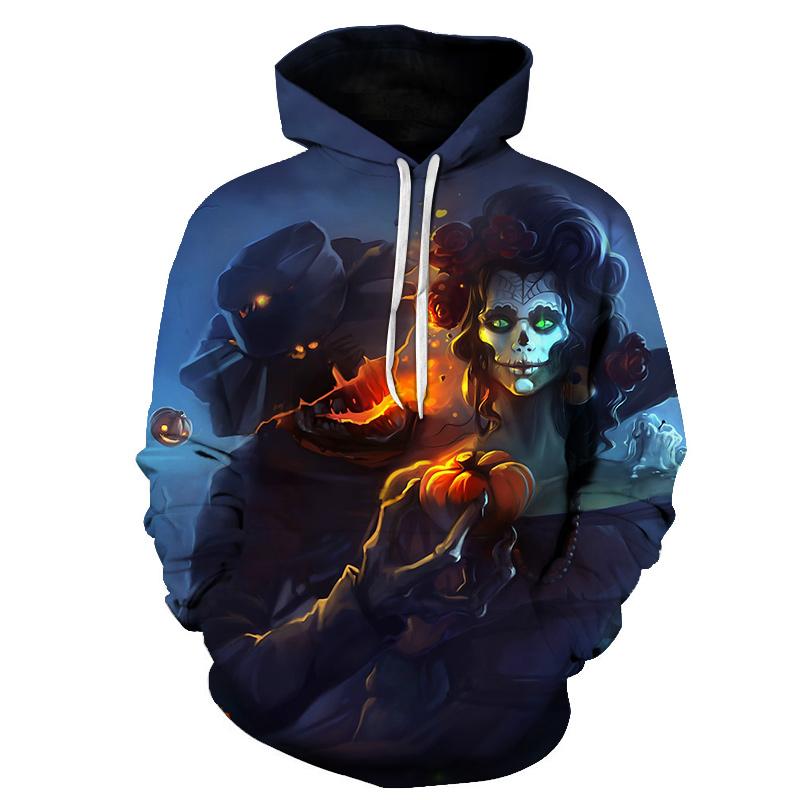 Halloween Dance Devil Skull 3D Printed Hoodie