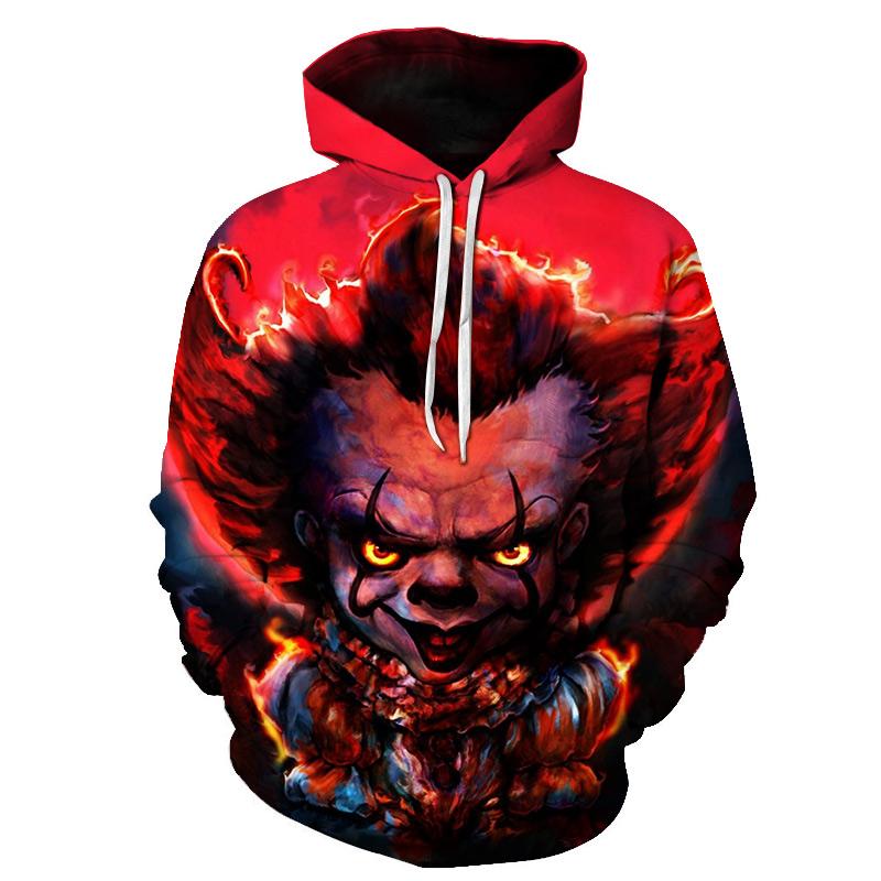 Halloween Devil clown 3D Printed Hoodie