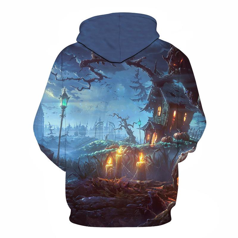 Halloween Devil House 3D Printed Hoodie - Image 2