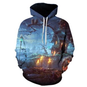 Halloween Devil House 3D Printed Hoodie