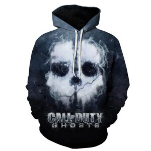 Halloween Devil Smog Skull 3D Printed Hoodie
