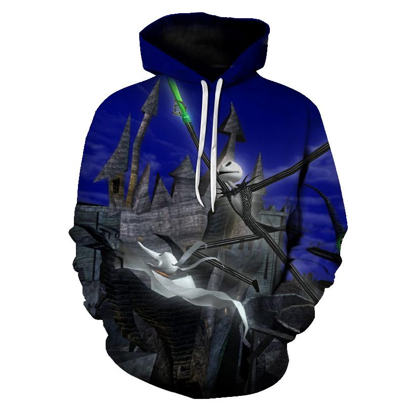 Halloween Jack and zero 3D Printed Hoodie