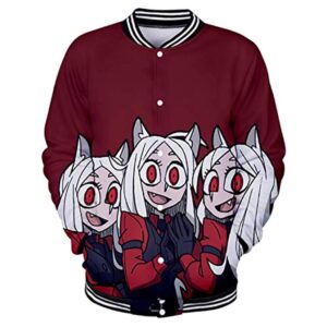 Helltaker Baseball Jacket  - Unisex 3D Button Up Coat