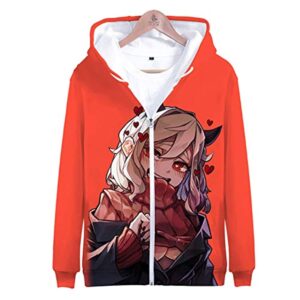 Helltaker Hoodies - Unisex 3D Zip Up Hooded Jacket