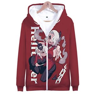 Helltaker Hoodies - Unisex 3D Zip Up Hooded Jacket