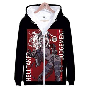 Helltaker Hoodies - Unisex 3D Zip Up Hooded Jacket