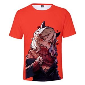 Helltaker Shirt - Short Sleeve Casual Tops T-Shirts for Adult and Kids