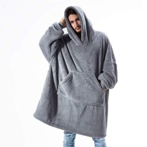 His-and-Hers Sleeves-Cute Thick Flannel Plush Wearable Blanket