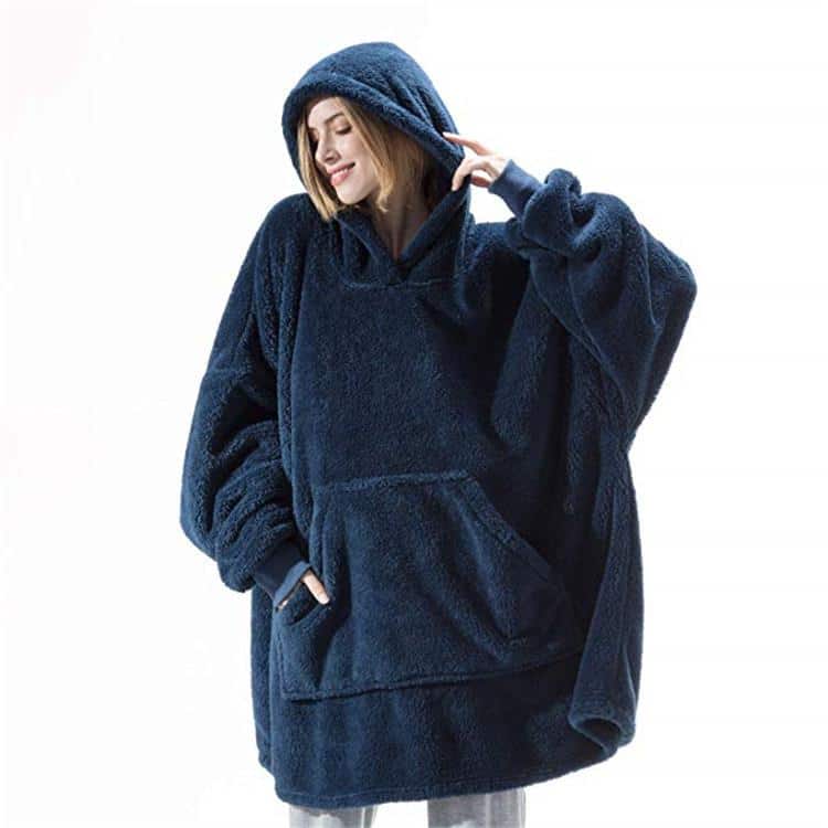His-and-Hers Sleeves-Cute Thick Flannel Plush Wearable Blanket - Image 7