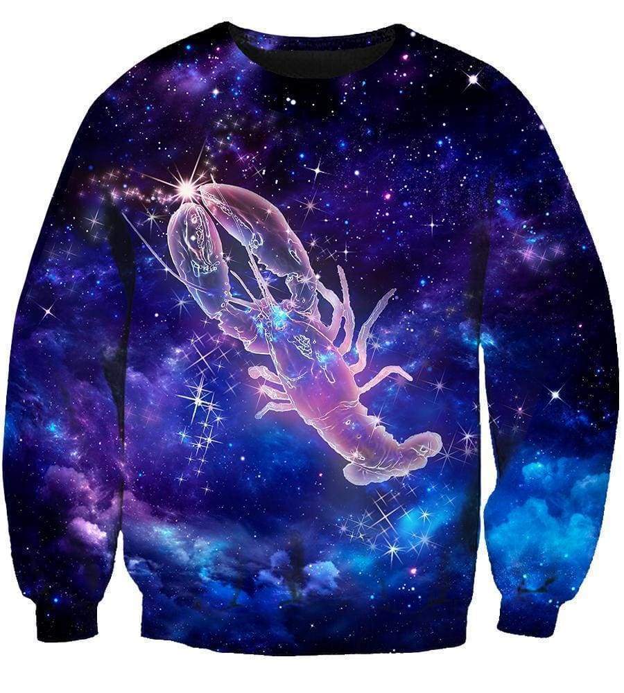Horoscope Cancer Hoodies - Pullover Black Hoodie - Image 4